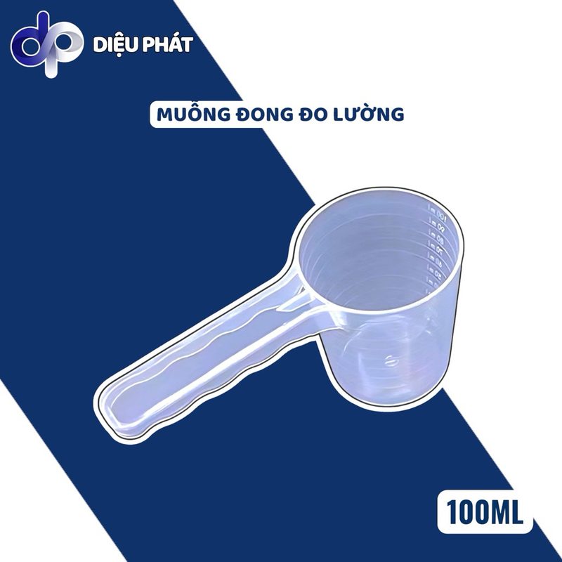 [Quà Tặng] Muỗng Đong Đo Lường 100ML Nhựa Cao Cấp Dày Dặn Chia Vạch Rõ Ràng