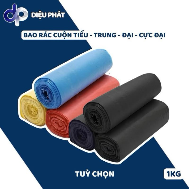 Ảnh 4 của COMBO 10 Túi Rác Cuộn Đen Và Màu Gói 1KG Dày Dặn Dai Chắc Có Đường Gân Xé Tiện Lợi Cho Gia Đình
