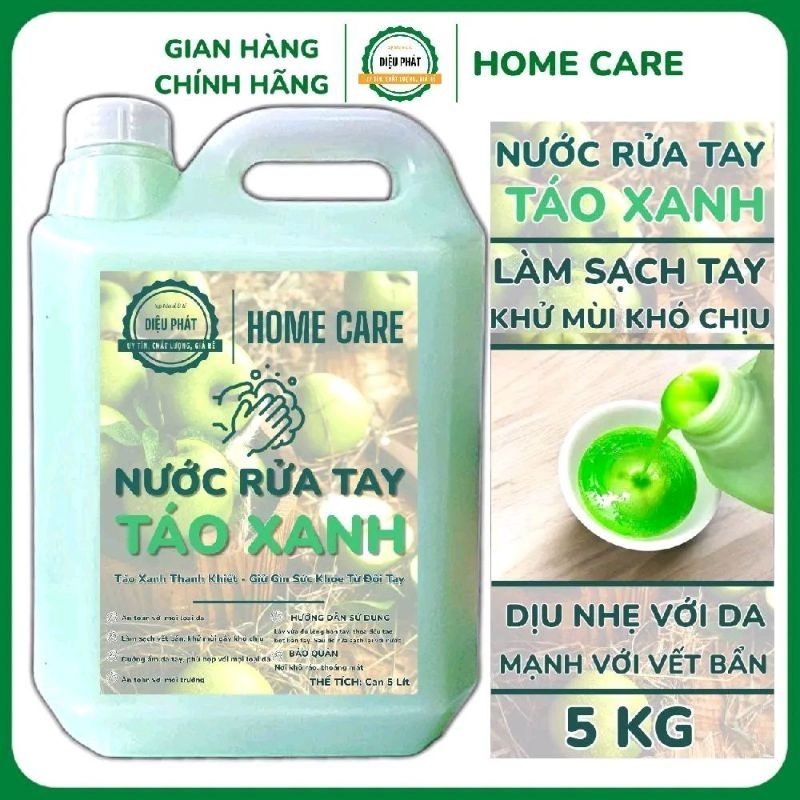 Ảnh 2 của COMBO 4 Nước Rửa Tay Hương Táo Can 5KG - Mùi Dễ Chịu, Không Hại Da Tay