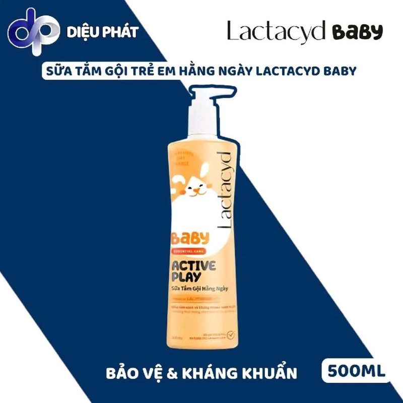 Ảnh 2 của Thùng Sữa Tắm Gội Cho Bé Lactacyd Baby 500ML Gentle Care Extra Milky Active Play Giảm Rôm Sảy