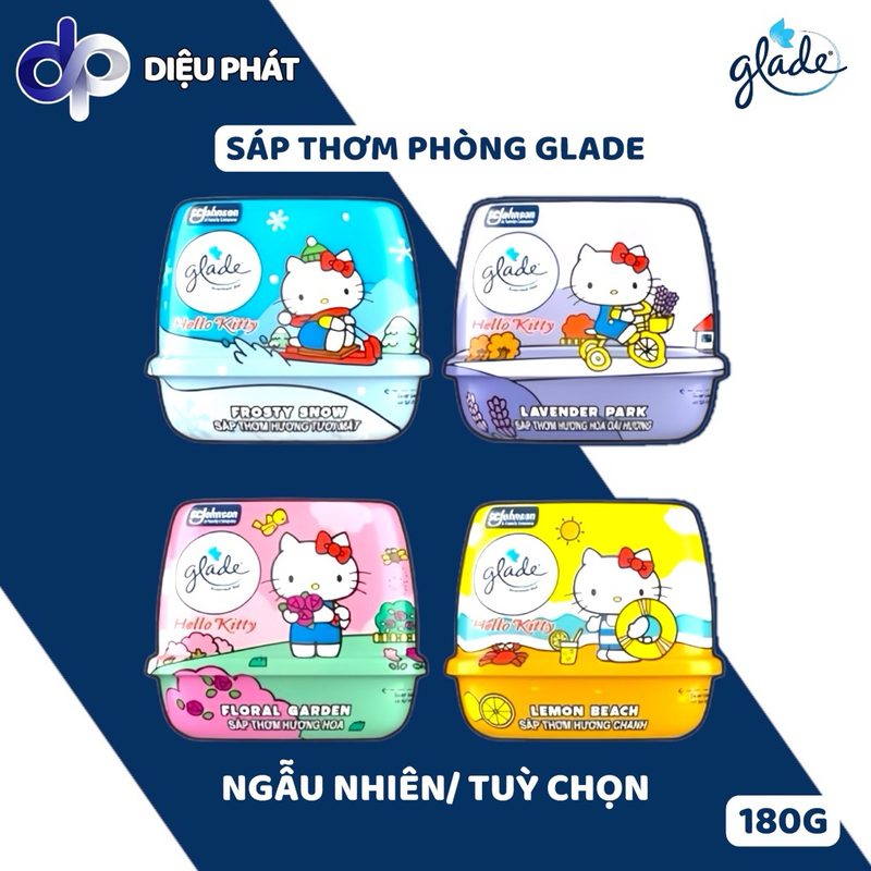 Ảnh 6 của Thùng Sáp Thơm Glade 180g – 16 Hương (9 Cơ Bản, 3 Cao Cấp, 4 Hello Kitty) | Khử Mùi Thơm 30 Ngày