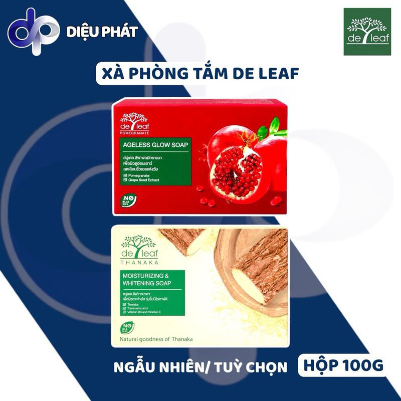 Ảnh 3 của COMBO 2 Xà Phòng Tắm De Leaf 100G Trắng Sáng Ẩm Mịn Săn Chắc Làn Da
