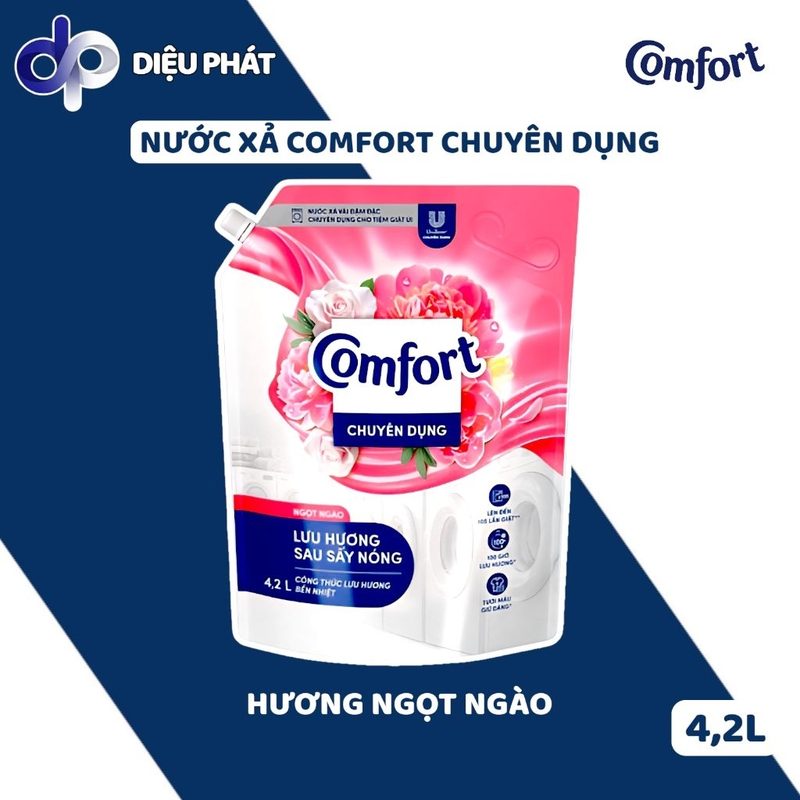 Ảnh 2 của Nước Xả Comfort Chuyên Dụng Đậm Đặc Hương Quyến Rũ/ Ngọt Ngào 4,2L - Giặt Ủi, Nhà Hàng, Khách Sạn
