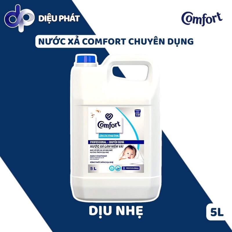 Ảnh 2 của Nước Xả Comfort Chuyên Dụng Hương Ban Mai, Hương Dịu Nhẹ Can 5KG - Chuyên Dụng Giặt Ủi, Khách Sạn