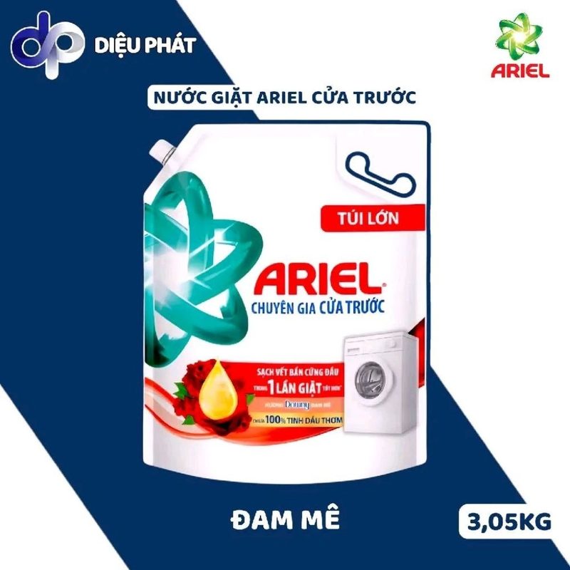 Ảnh 2 của Nước Giặt Ariel Cửa Trước Túi 3.05KG 3.2KG - Hương Downy Nước Hoa Đam Mê Nắng Mai Oải Hương