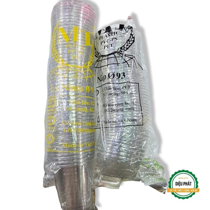 [Loại Cứng] Ly Nhựa Nắp Cầu, Nắp Cầu, Ly Dùng 1 Lần, Ly Nhựa PET - 360ml, 500ml - Phi Ø93