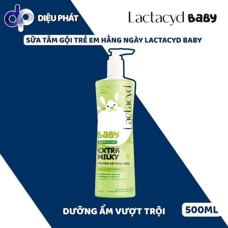 Ảnh 3 của Thùng Sữa Tắm Gội Cho Bé Lactacyd Baby 500ML Gentle Care Extra Milky Active Play Giảm Rôm Sảy