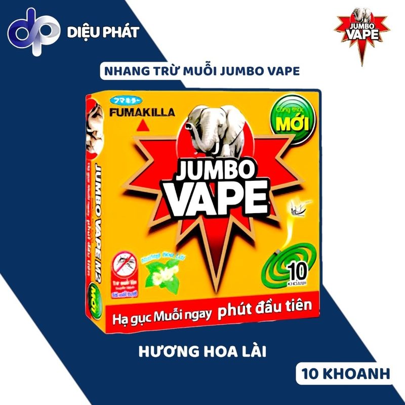 Ảnh 3 của Thùng Nhang Muỗi JUMBO VAPE Hương Lài, Lavender, Ít Khói Hương Rừng, Ít Khói Cao Cấp Hộp 10 Khoanh