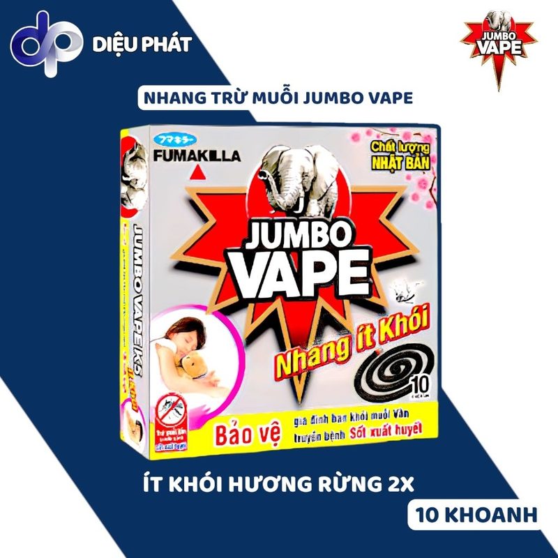 Ảnh 3 của COMBO Nhang Muỗi JUMBO VAPE Hộp 10+2 Khoanh - Hương Lài, Lavender, Hương Rừng, Ít Khói Cao Cấp