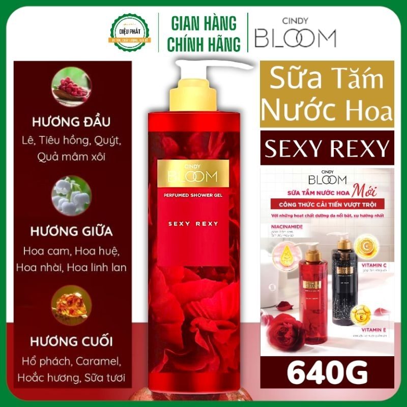 Ảnh 3 của COMBO 2 Sữa Tắm Nước Hoa Cindy Bloom Sexy Rexy Gợi Cảm & So Slay Cuốn Hút Chai 640G