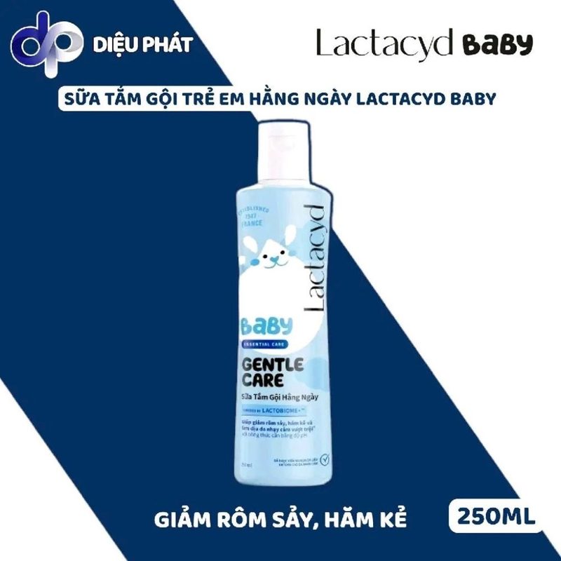 Ảnh 3 của COMBO Sữa Tắm Gội Cho Bé Lactacyd Baby 250ML Gentle Care Extra Milky Active Play Giảm Rôm Sảy